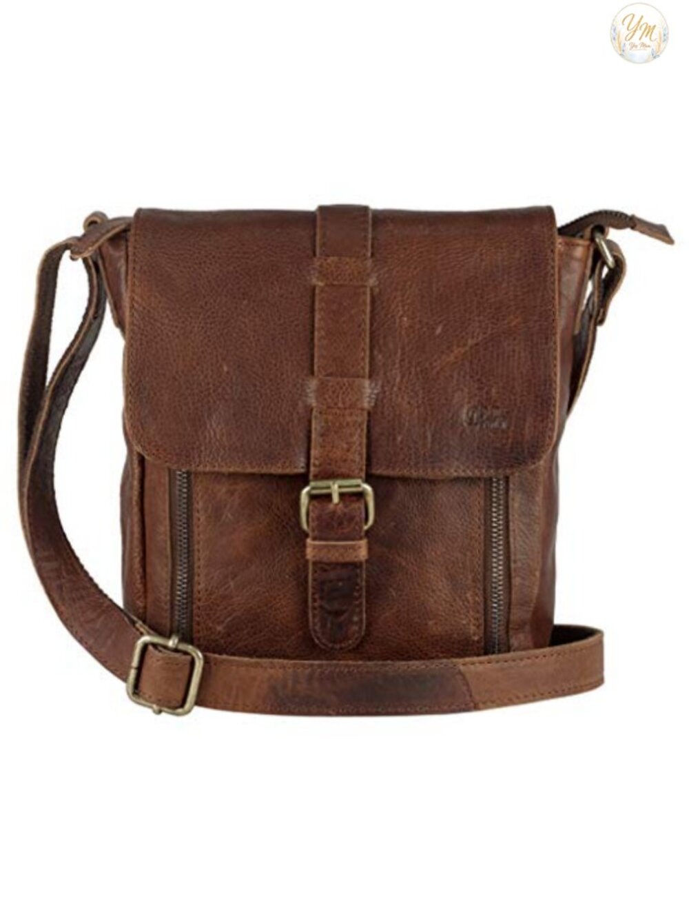 Genuine Leather Crossbody Purse Handcrafted Sling Bag Over Shoulder YKK Zippers